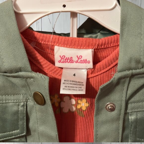 Little Sass 3-Piece Green Floral Raincoat - 4 - Picture 2 of 6